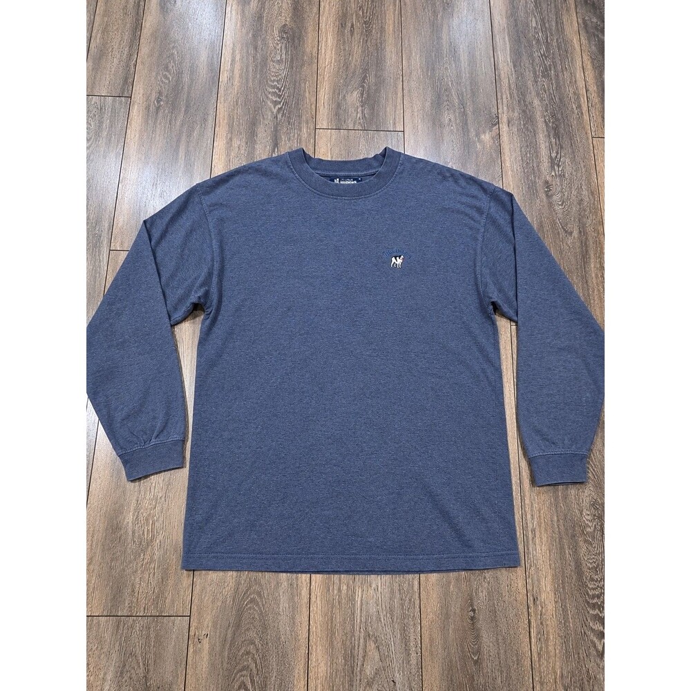 Vintage Y2K Big Dogs Mens XL Navy Long Sleeve Shirt Embroidered Logo Skater